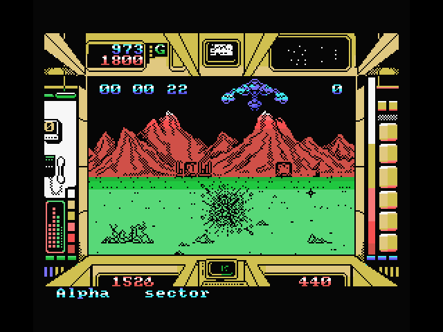 Terrorpods MSX Screenshot: Destroying things...
