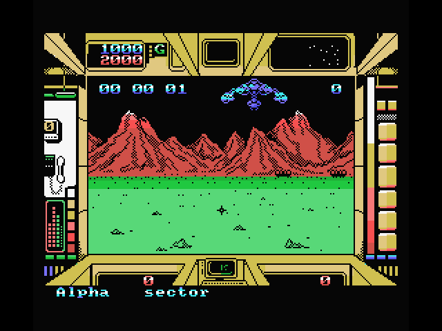 Terrorpods MSX Screenshot: Game start.