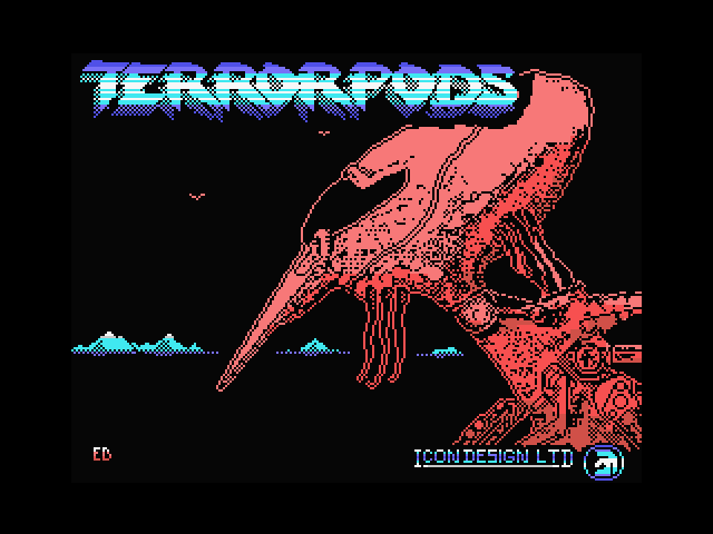 Terrorpods MSX Screenshot: Loading screen.