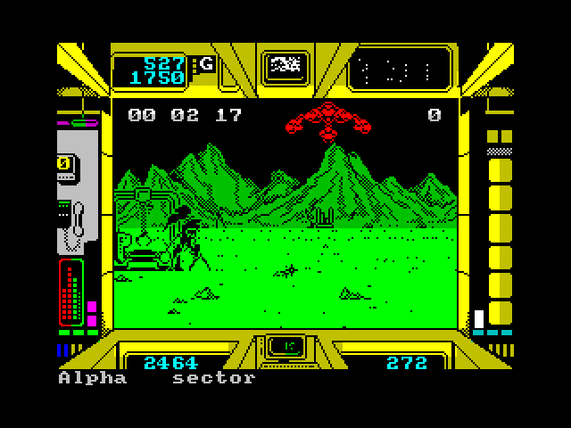 Terrorpods ZX Spectrum Screenshot: Uh oh, it's one of the terrorpods!