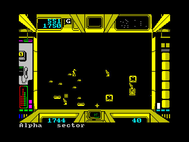 Terrorpods ZX Spectrum Screenshot: Map view.