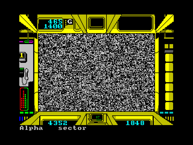 Terrorpods ZX Spectrum Screenshot: The screen turns to static...