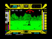 Terrorpods for ZX Spectrum - Lookout, don't get hit by the incoming missile!
