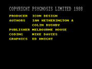 Terrorpods for ZX Spectrum - Credits screen.