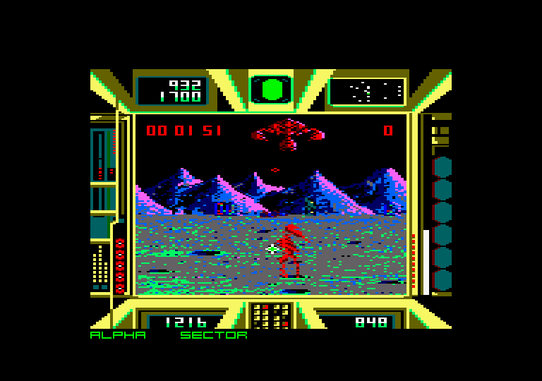 Terrorpods Amstrad CPC Screenshot: Chasing a terrorpod...