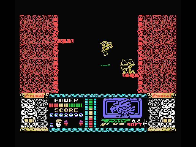 Jungle Warrior MSX Screenshot: Falling down...