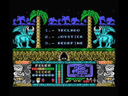 Jungle Warrior for MSX - Main menu.