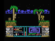 Jungle Warrior for MSX - I can't cross this gap, so I'll need another route...