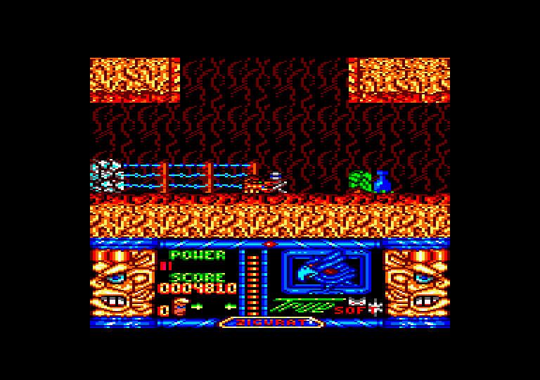 Jungle Warrior Amstrad CPC Screenshot: I didn't survive the landing.