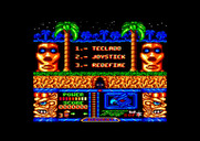 Jungle Warrior for Amstrad CPC - Main menu.
