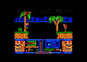 Jungle Warrior for Amstrad CPC - That's a large gap, I'll need to find another way across...