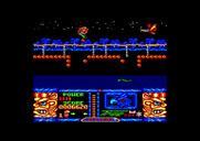 Jungle Warrior for Amstrad CPC - Leaping over a gap...