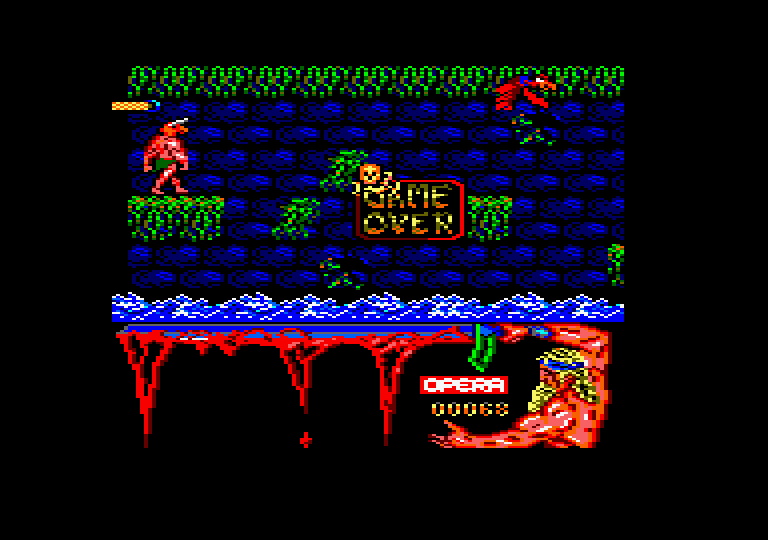 Ulises Amstrad CPC Screenshot: Game over.