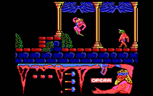 Ulises IBM PC/Compatibles Screenshot: Jumping through the next section...