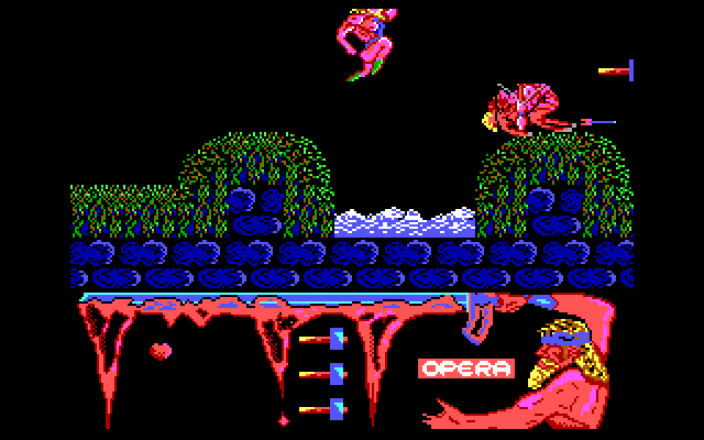 Ulises IBM PC/Compatibles Screenshot: Jumping over a gap.