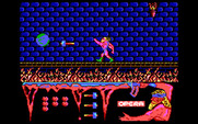 Ulises for IBM PC/Compatibles - Shoot those globes to knock them away from you.