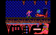 Ulises for IBM PC/Compatibles - A fiery creature attacks!