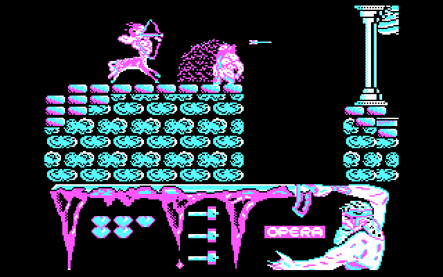 Ulises IBM PC/Compatibles Screenshot: Ducking under an arrow...