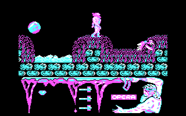 Ulises IBM PC/Compatibles Screenshot: Don't fall into the water in this section.