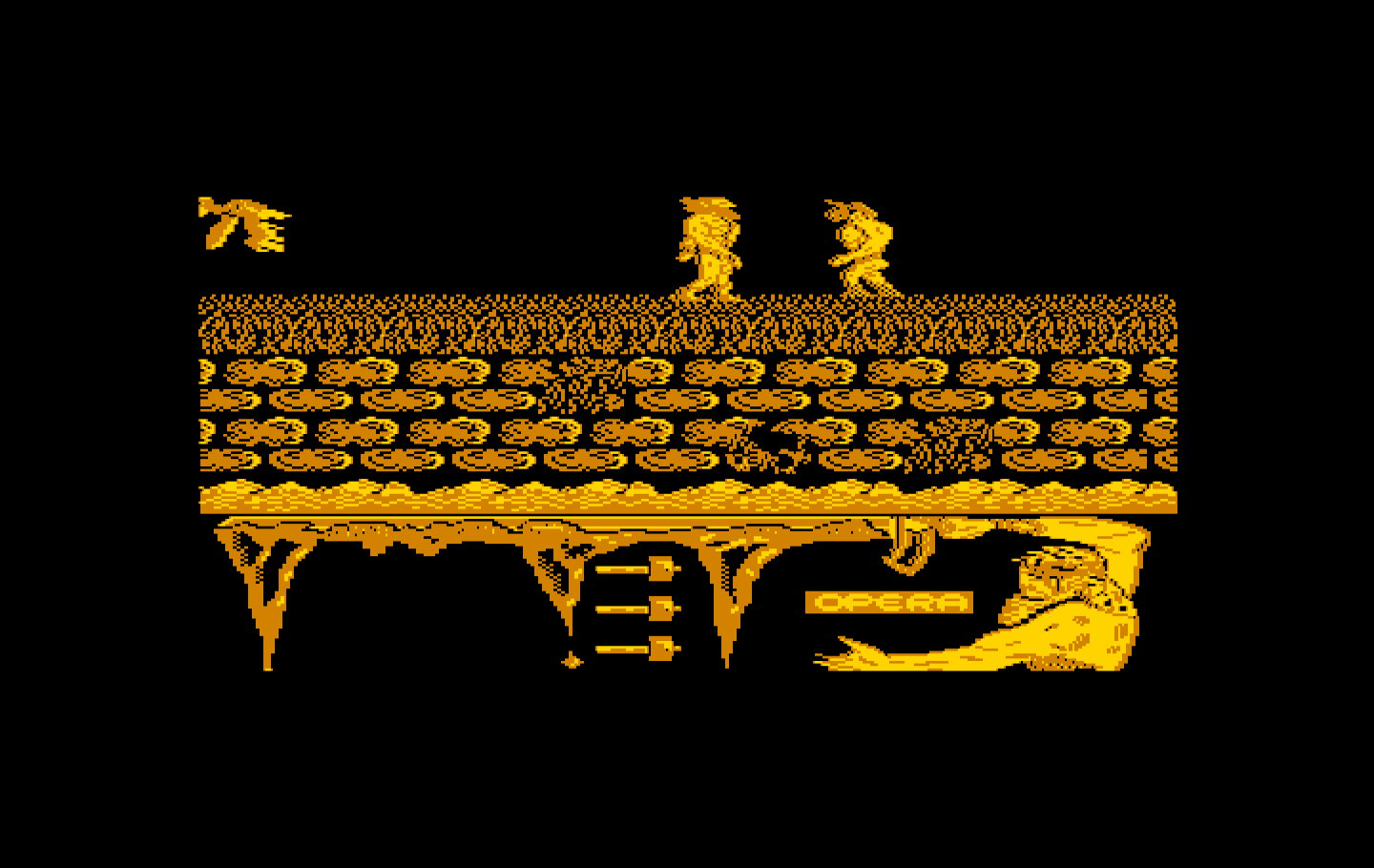 Ulises IBM PC/Compatibles Screenshot: Creatures are attacking me already...