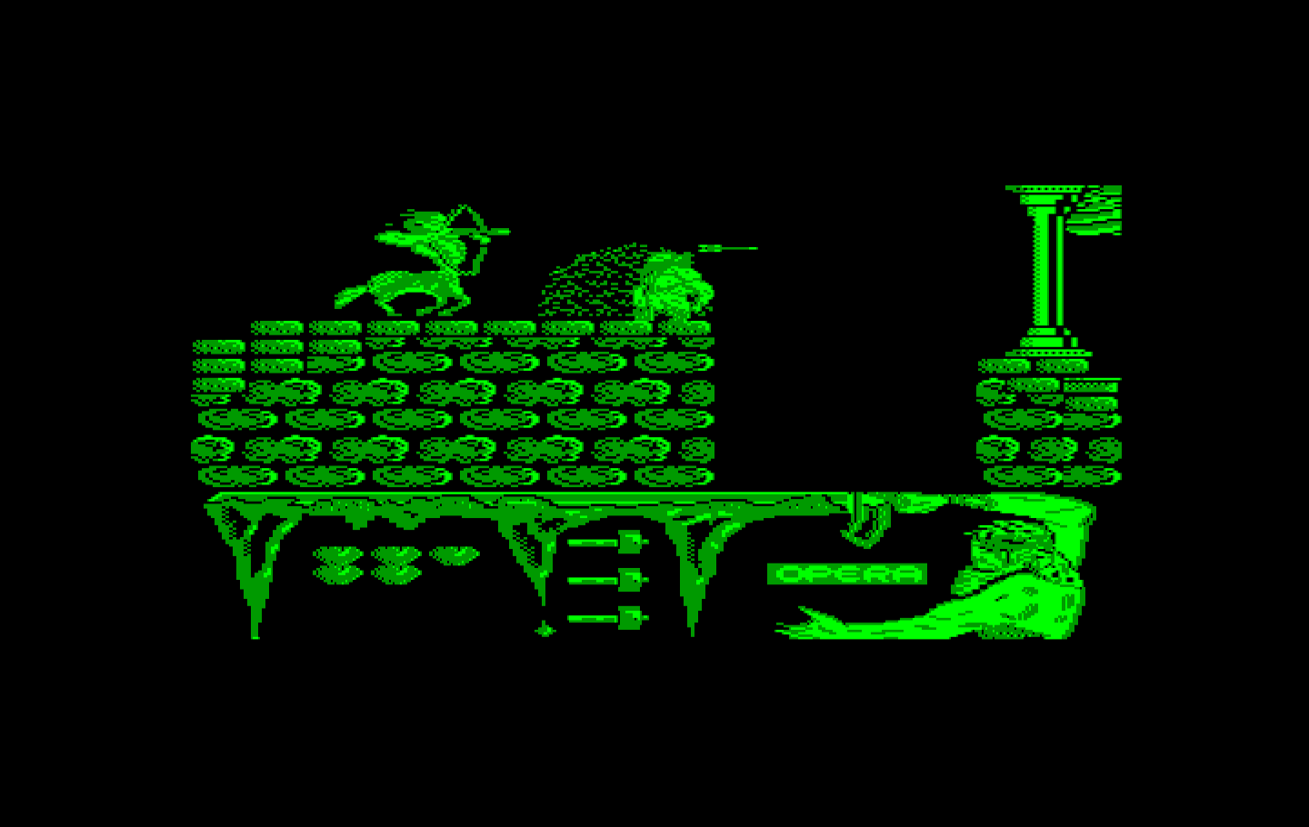 Ulises IBM PC/Compatibles Screenshot: Ducking an arrow...