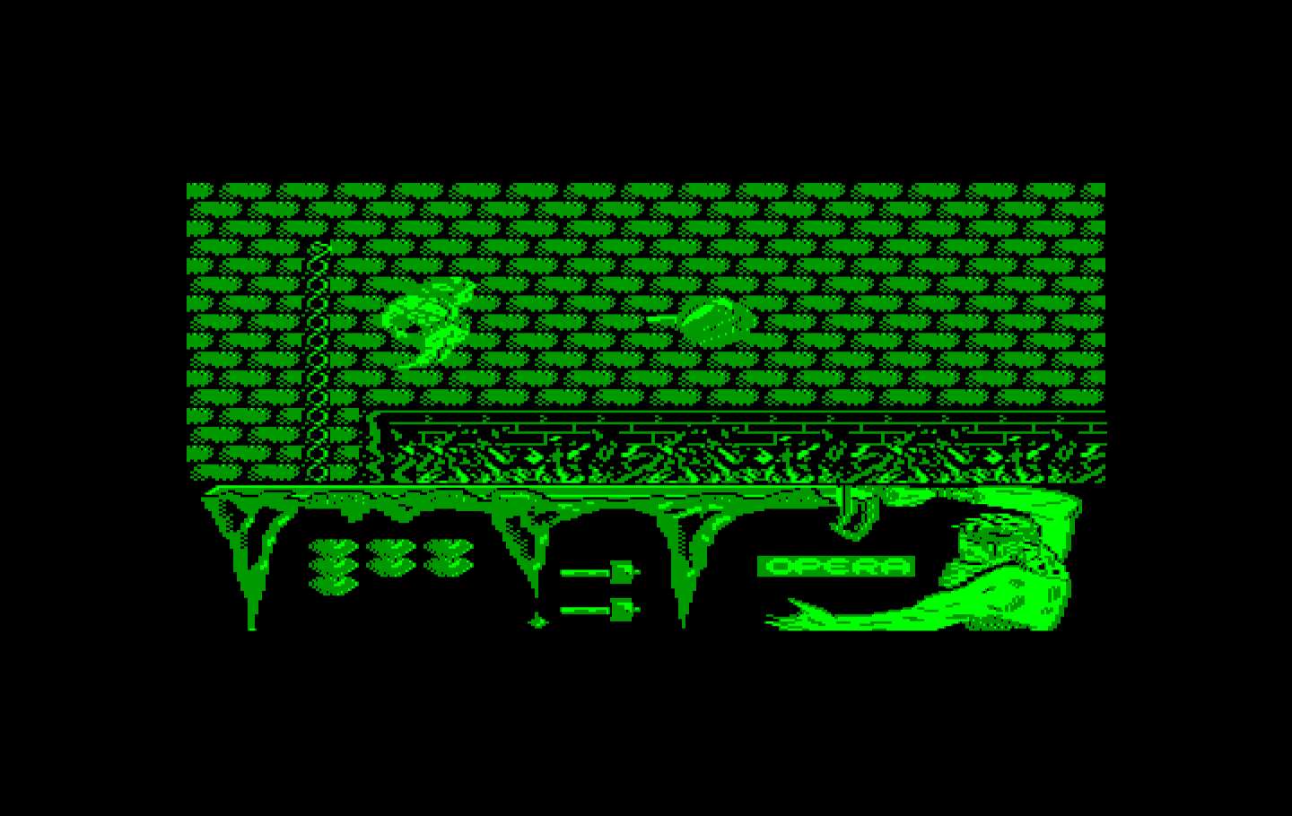 Ulises IBM PC/Compatibles Screenshot: Shoot these globes to deflect them away from you.