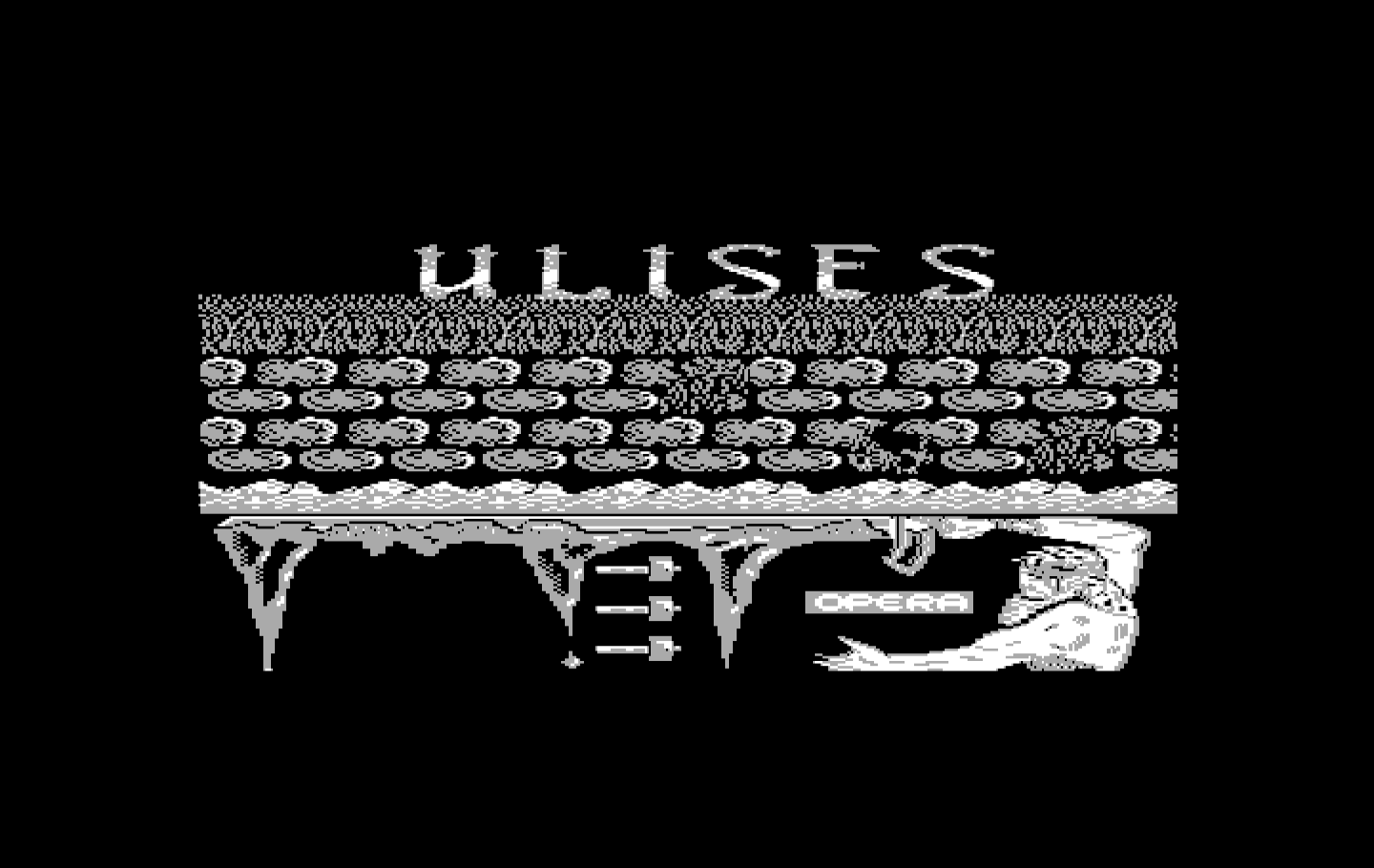 Ulises IBM PC/Compatibles Screenshot: Title screen.