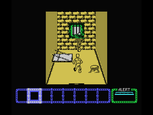 Dustin MSX Screenshot: Another inmate unsuccessfully trying to escape.