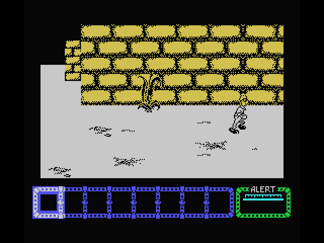 Dustin MSX Screenshot: There are several directions to go from here...