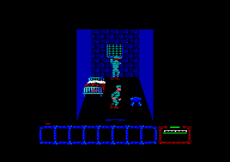 Dustin Amstrad CPC Screenshot: This guy is trying to escape...