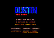 Dustin for Amstrad CPC - The main menu.