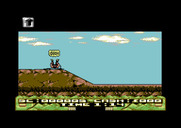 Mountain Bike Racer for Commodore 64 - Ouch! I crashed going down this hill.