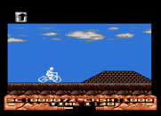 Mountain Bike Racer for Atari 8-bit - Game start.