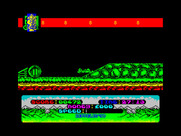 Mountain Bike Racer for ZX Spectrum - I jumped too far and crashed into the next hill.