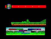 Mountain Bike Racer for ZX Spectrum - Oops, I crashed into a rock.
