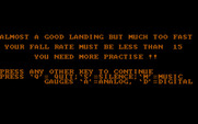 Rocket Lander for IBM PC/Compatibles - Almost a good landing, but too fast!