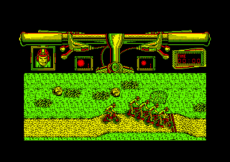 Mountain Bike Racer Amstrad CPC Screenshot: Game start.