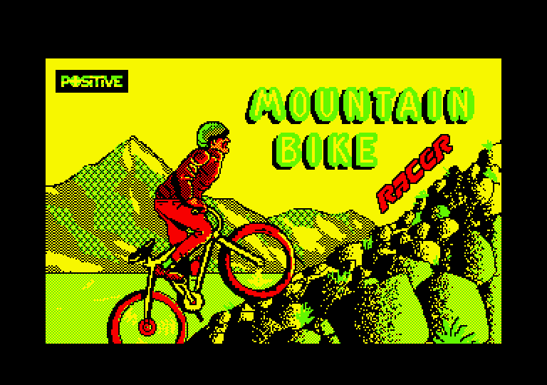 Mountain Bike Racer Amstrad CPC Screenshot: Loading screen.