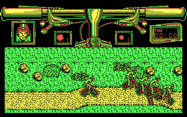 Mountain Bike Racer IBM PC/Compatibles Screenshot: Game start.