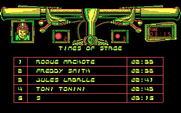 Mountain Bike Racer for IBM PC/Compatibles - Race results.
