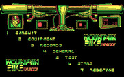 Mountain Bike Racer for IBM PC/Compatibles - Main menu.