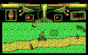 Mountain Bike Racer for IBM PC/Compatibles - Logs and traffic cones get in the way here.