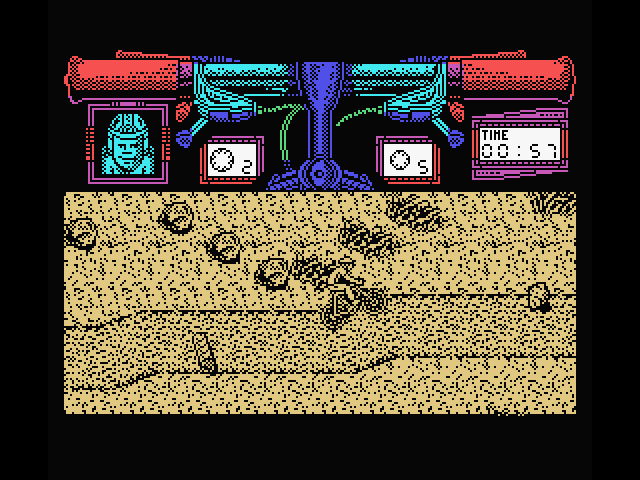 Mountain Bike Racer MSX Screenshot: Racing along...