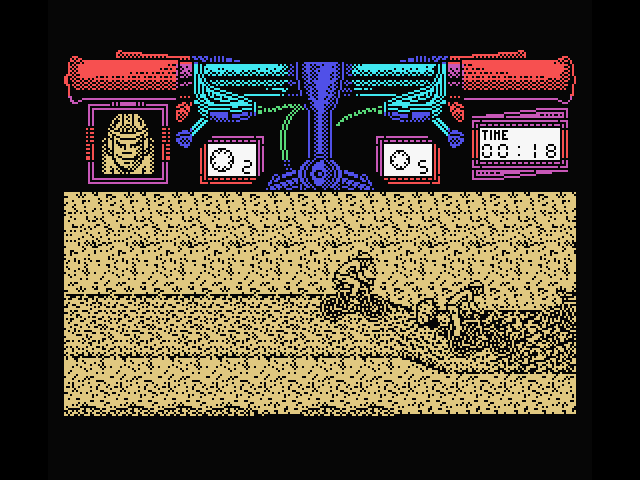 Mountain Bike Racer MSX Screenshot: And we're off!