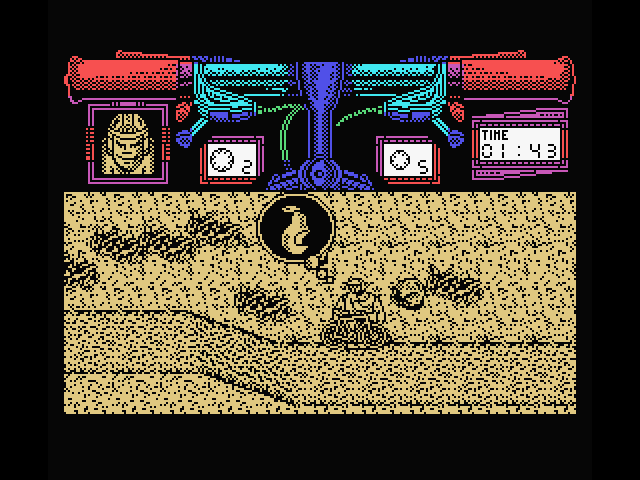 Mountain Bike Racer MSX Screenshot: Spectators may hand you useful items.