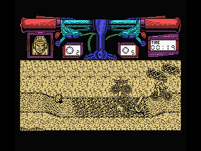 Mountain Bike Racer MSX Screenshot: Oops, I crashed...