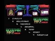 Mountain Bike Racer for MSX - Main menu.