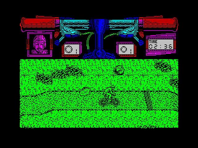 Mountain Bike Racer ZX Spectrum Screenshot: Here's the finish line...