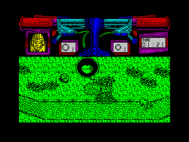 Mountain Bike Racer ZX Spectrum Screenshot: Spectators my help you out and increase your speed.