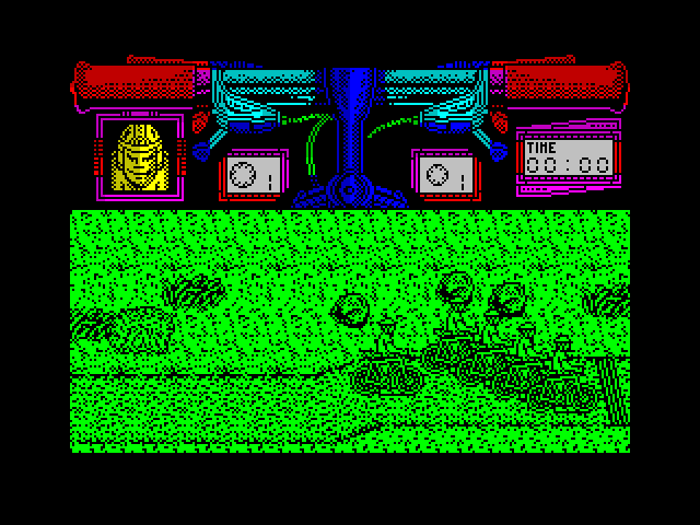 Mountain Bike Racer ZX Spectrum Screenshot: Game start.